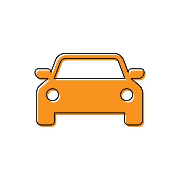 Icona Orange Car isolata su sfondo bianco. Illustrazione vettoriale — Vettoriale Stock