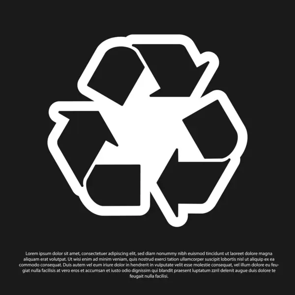 Черный символ Recycle изолирован на черном фоне. Круглая иконка стрелки. Окружающая среда пригодна для переработки. Векторная миграция — стоковый вектор