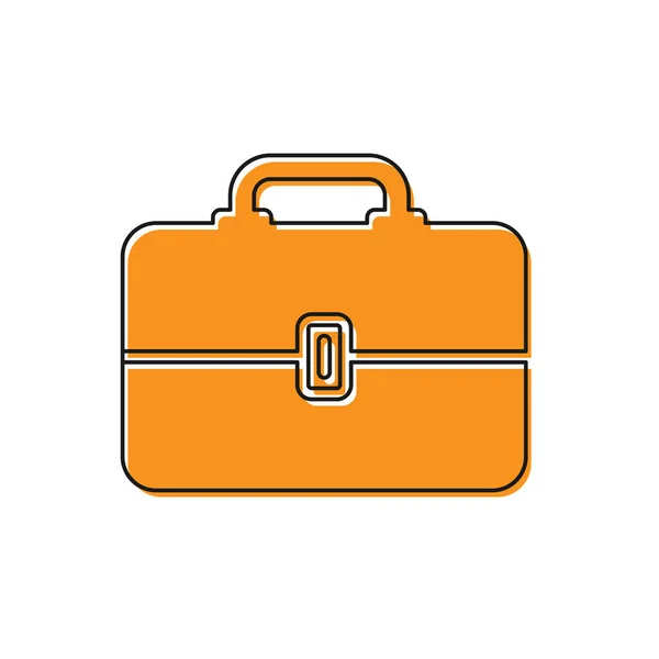 Orange Toolbox icon isolated on white background. Tool box sign. Vector Illustration — Stock Vector