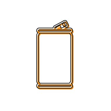 Turuncu Alüminyum beyaz arka plan üzerinde izole simgesi olabilir. Vektör İllüstrasyonu