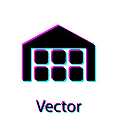 Siyah Ambar simgesi beyaz arka planda yalıtılmış. Vektör İllüstrasyonu