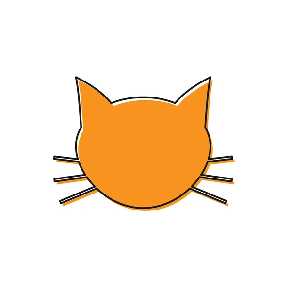 Oranžová kočka-ikona izolovaná na bílém pozadí. Vektorová ilustrace — Stockový vektor