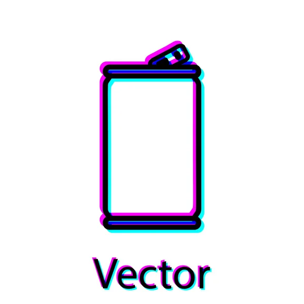 Aluminio negro puede icono aislado sobre fondo blanco. Ilustración vectorial — Vector de stock