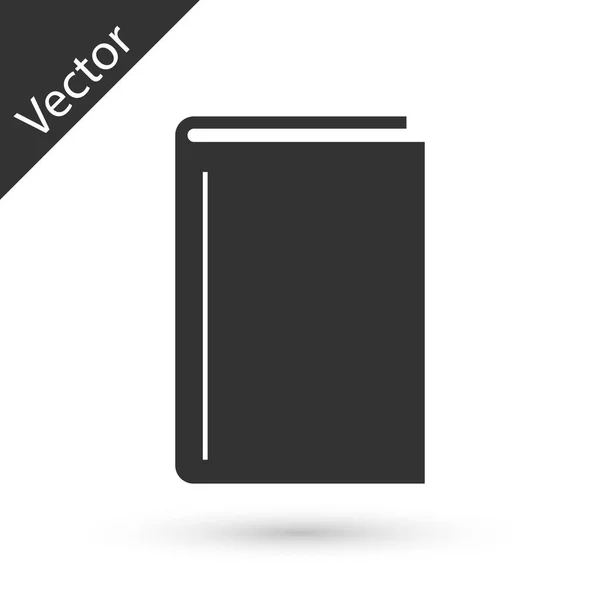 Ícone de livro cinza isolado no fundo branco. Vector Illustratio — Vetor de Stock