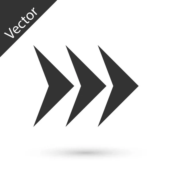 Grey Arrow icon isolated on white background. Direction Arrowhea — Stock Vector