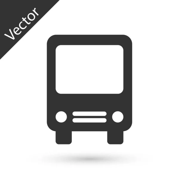 Значок Серый автобус изолирован на белом фоне. Конфликт — стоковый вектор