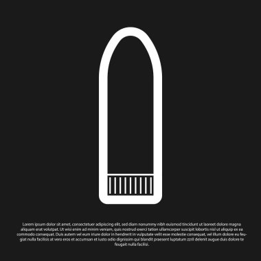 Black Dildo vibrator for sex games icon isolated on black background. Sex toy for adult. Vaginal exercise machines for intimate. Vector Illustration