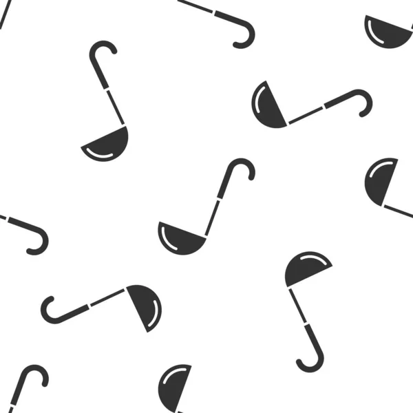Icône louche de cuisine grise motif isolé sans couture sur fond blanc. Ustensiles de cuisine. Panneau de cuillère à couverts. Illustration vectorielle — Image vectorielle