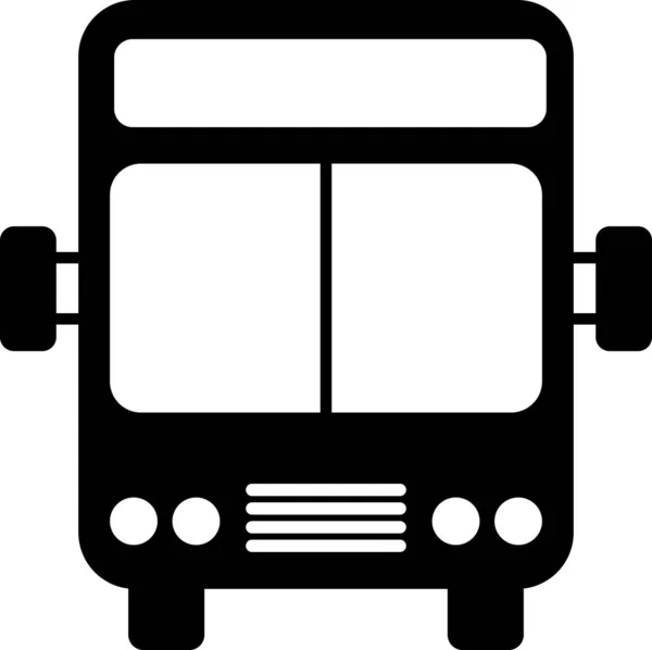 Ícone de ônibus preto isolado no fundo branco. Conceito de transporte. Sinal de transporte de ônibus. Símbolo do turismo ou veículo público. Ilustração vetorial — Vetor de Stock