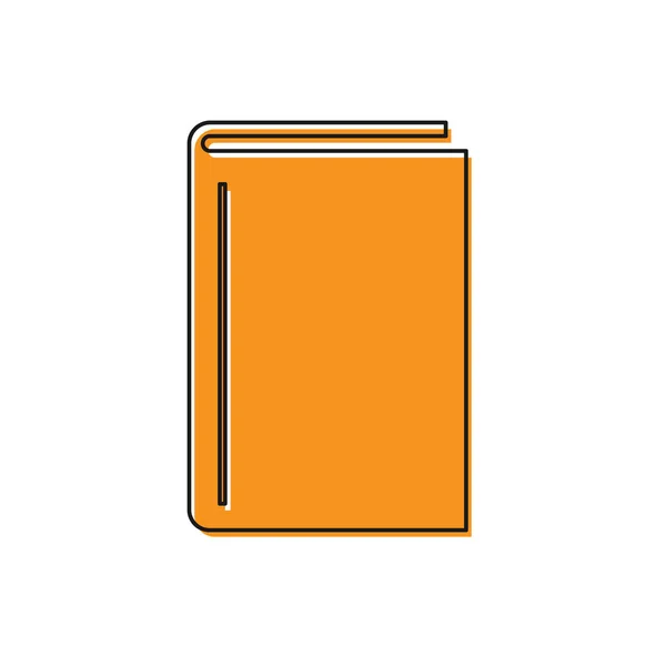 Icono del Libro Naranja aislado sobre fondo blanco. Ilustración vectorial — Archivo Imágenes Vectoriales