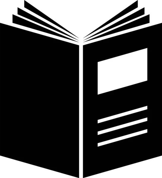 Black Icono de libro abierto aislado sobre fondo blanco. Ilustración vectorial — Vector de stock