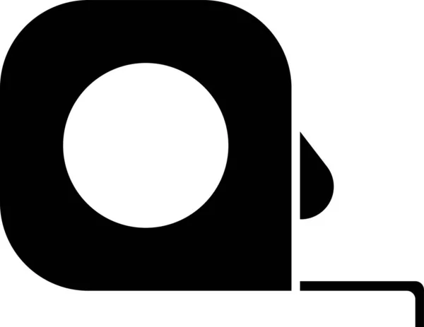 Конструктивна ікона Black Roulette ізольована на білому тлі. Символ вимірювання стрічок. Векторний приклад — стоковий вектор