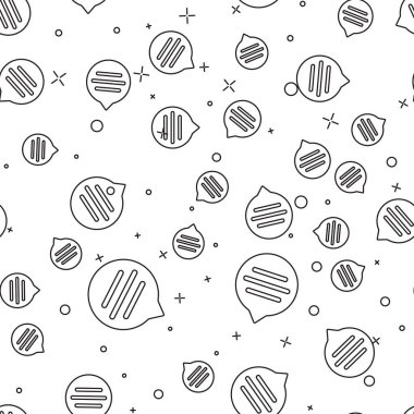 Siyah çizgi konuşma kabarcık sohbet simgesi izole Dikişsiz desen beyaz arka plan üzerinde. İleti simgesi. İletişim veya yorum sohbet sembolü. Vektör Illustration