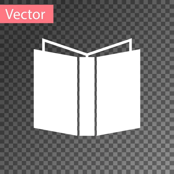 Blanco Icono de libro abierto aislado sobre fondo transparente. Ilustración vectorial — Vector de stock