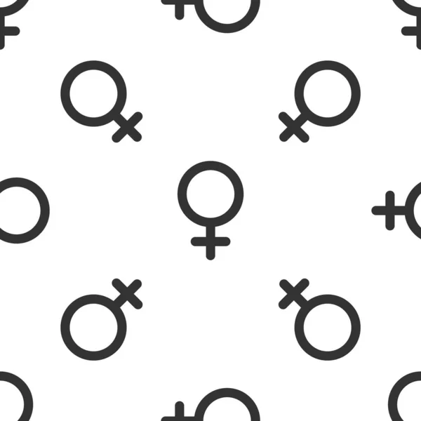 Grey Female gender symbol icon isolated seamless pattern on white background. Venus symbol. The symbol for a female organism or woman. Vector Illustration