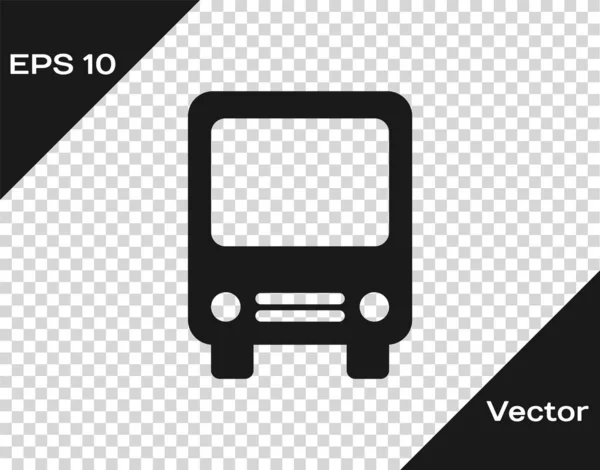 Icône Bus gris isolé sur fond transparent. Concept de transport. Panneau de transport en bus. Symbole touristique ou véhicule public. Illustration vectorielle — Image vectorielle