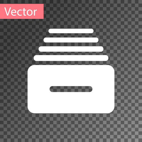 Gaveta Branca com documentos ícone isolado em fundo transparente. gaveta de papéis de arquivo. Gaveta do armário de arquivos. Mobília de escritório. Ilustração vetorial — Vetor de Stock