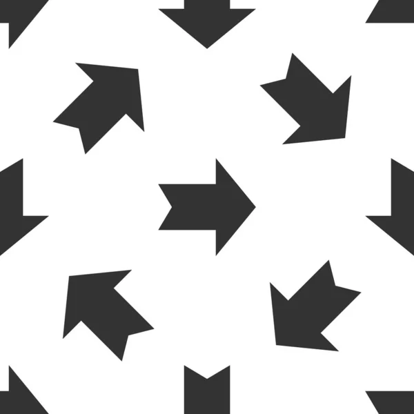 Icono de flecha gris aislado patrón sin costura sobre fondo blanco. Dirección Símbolo de flecha. Señal de navegación. Ilustración vectorial — Archivo Imágenes Vectoriales