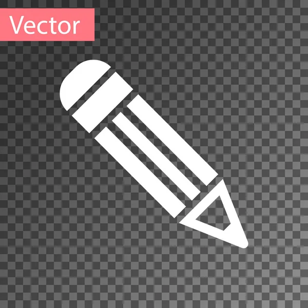 Weißstift-Symbol isoliert auf transparentem Hintergrund. Bildungszeichen. Zeichen- und Lehrwerkzeuge. Schulamtssymbol. Vektorillustration — Stockvektor