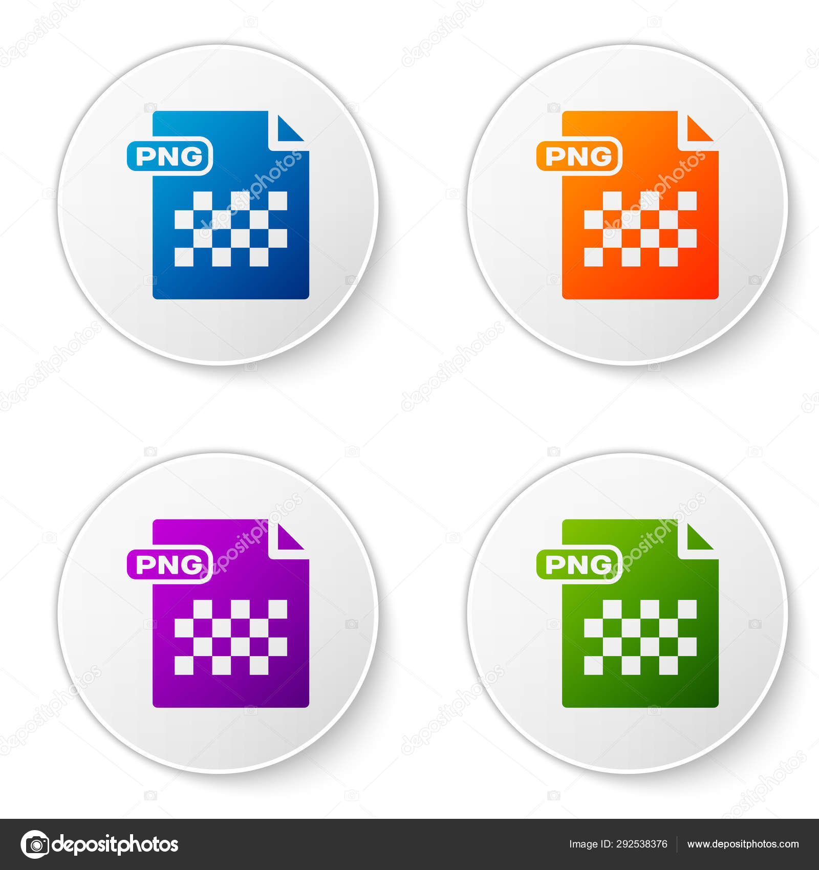 Farbe Png Datei Dokument Herunterladen Png Button Icon Isoliert Auf Weissem Hintergrund Png Dateisymbol Setzen Sie Symbole In Kreis Buttons Vektorillustration Stockvektor C Vectorvalera Gmail Com 292538376