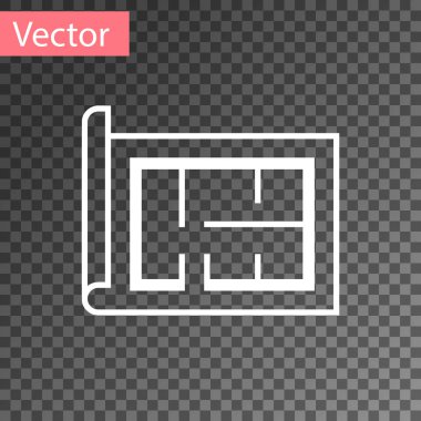 Beyaz Saray plan simgesi saydam arka plan üzerinde izole. Vektör İllüstrasyonu