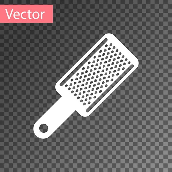 Pictograma White Grater izolată pe fundal transparent. Simbolul bucătăriei. Ustensil de gătit. Semn de tacâmuri. Vector Illustration — Vector de stoc