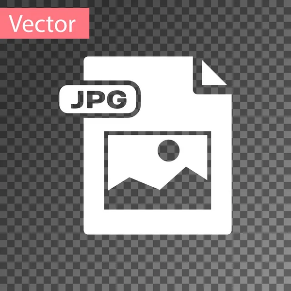 Weiße jpg-Datei Dokument. Bild-Button-Symbol auf transparentem Hintergrund isoliert herunterladen. jpg-Dateisymbol. Vektorillustration — Stockvektor