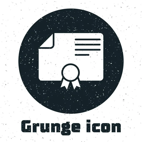 Grunge-Zertifikatsvorlage auf weißem Hintergrund isoliert. Leistung, Auszeichnung, Abschluss, Stipendium, Diplom. Geschäftserfolgsbescheinigung. Vektorillustration — Stockvektor