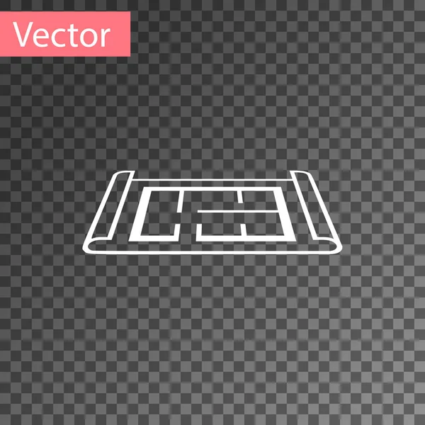 Ícone de plano da Casa Branca isolado em fundo transparente. Ilustração vetorial — Vetor de Stock