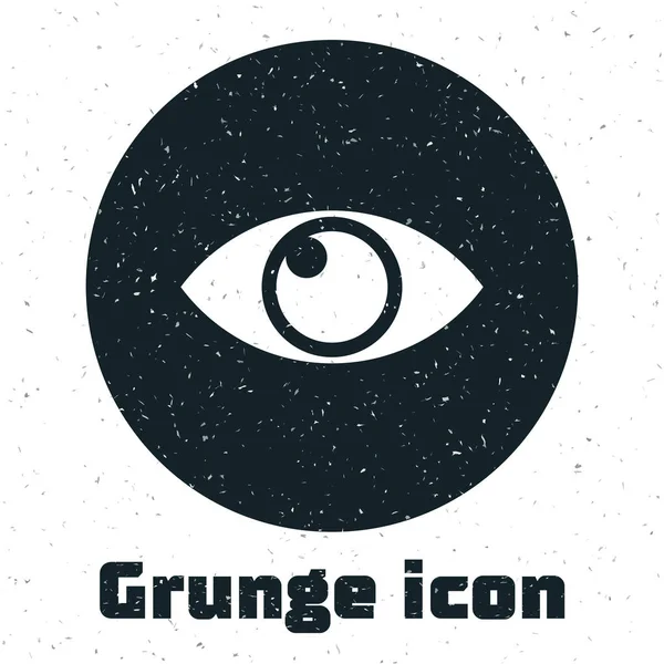 Icono Ojo Grunge aislado sobre fondo blanco. Ilustración vectorial — Archivo Imágenes Vectoriales