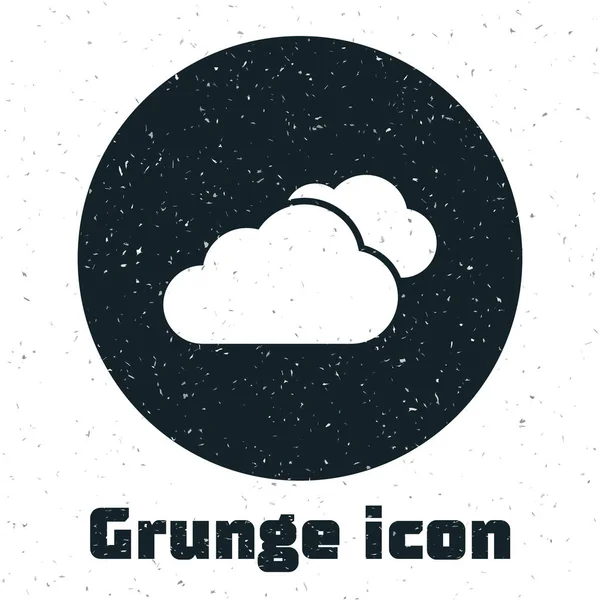 Значок Grunge Cloud выделен на белом фоне. Векторная миграция — стоковый вектор