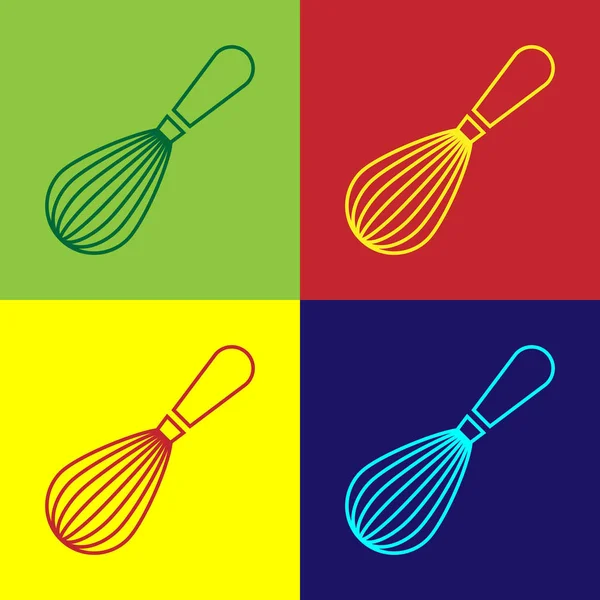 fouet vectoriel pour la préparation des aliments à fouetter la cuisine.  ustensiles de cuisine colorés rose bleu jaune 3499848 Art vectoriel chez  Vecteezy