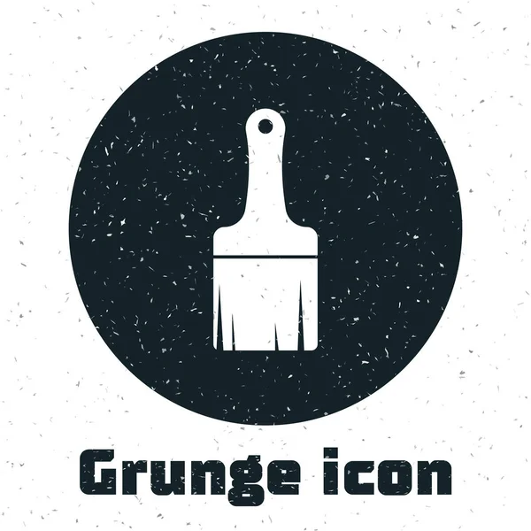 Grunge Paint icono de pincel aislado sobre fondo blanco. Ilustración vectorial — Archivo Imágenes Vectoriales