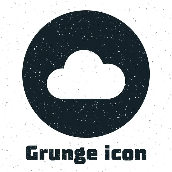 Grunge Music streaming szolgáltatás ikon elszigetelt fehér háttérrel. Sound Cloud Computing, online média streaming, online dal, audió hullám. Vektoros illusztráció — Stock Vector