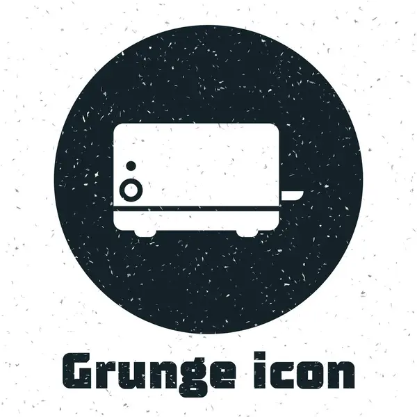 Grunge toaster icoon geïsoleerd op witte achtergrond. Vector illustratie — Stockvector