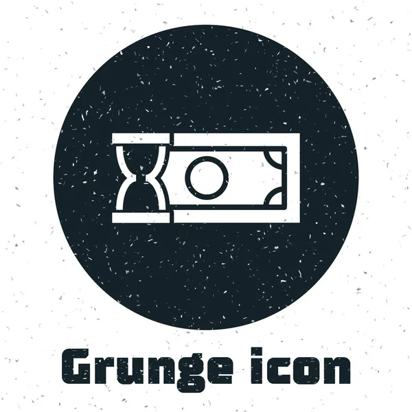 Grunge schnelle Zahlungen Symbol isoliert auf weißem Hintergrund. schnelle Zahlung per Überweisung. Finanzdienstleistungen, schnelles Darlehen, Zeit ist Geld, Cash-Back-Konzept. Vektorillustration — Stockvektor