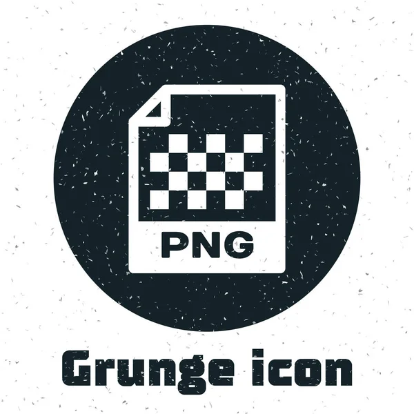 グランジ Png ファイル ドキュメント。白い背景に隔離されたpngボタンアイコンをダウンロードします。Png ファイルシンボル。ベクトルイラストレーション — ストックベクタ