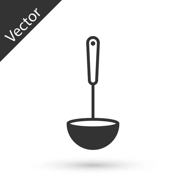 Icona siviera da cucina grigia isolata su sfondo bianco. Utensile da cucina. Segno cucchiaio posate. Illustrazione vettoriale — Vettoriale Stock