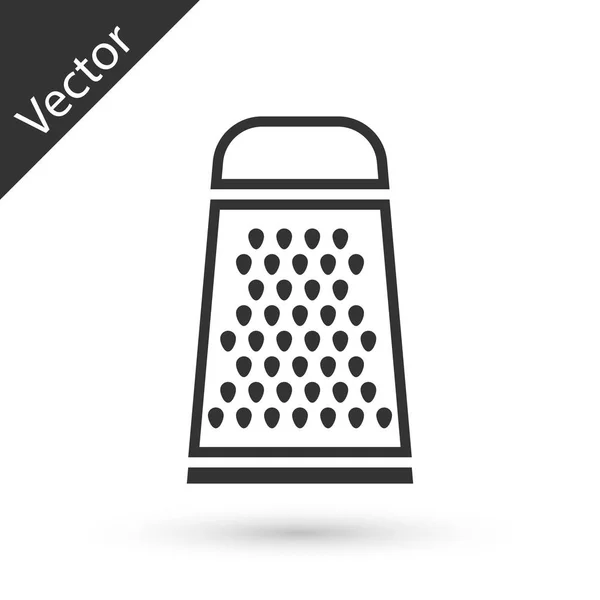 Grey Grater icon isolated on white background. Kitchen symbol. Cooking utensil. Cutlery sign. Vector Illustration — Stock Vector