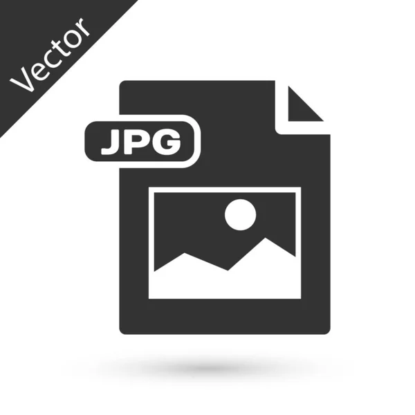 Document de fichier JPG gris. Télécharger icône bouton image isolé sur fond blanc. Le symbole du fichier JPG. Illustration vectorielle — Image vectorielle