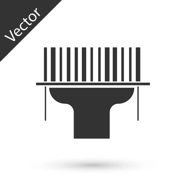 Graues Scanner-Barcode-Symbol isoliert auf weißem Hintergrund. Aufkleber mit Barcode-Etiketten. Identifikation für die Lieferung mit Stangen. Vektorillustration — Stockvektor