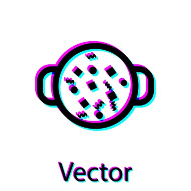 Beyaz arka plan üzerinde izole pot simgesi siyah Pişirme çorbası. Kaynatın veya güveç gıda sembolü. Vektör İllüstrasyonu
