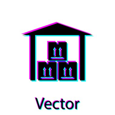 Siyah Ambar simgesi beyaz arka planda yalıtılmış. Vektör İllüstrasyonu