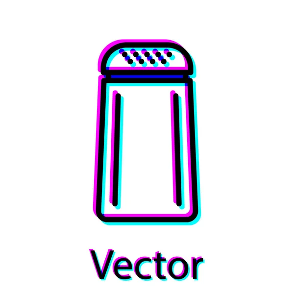 Icona di sale e pepe nero isolata su sfondo bianco. Spezie da cucina. Illustrazione vettoriale — Vettoriale Stock