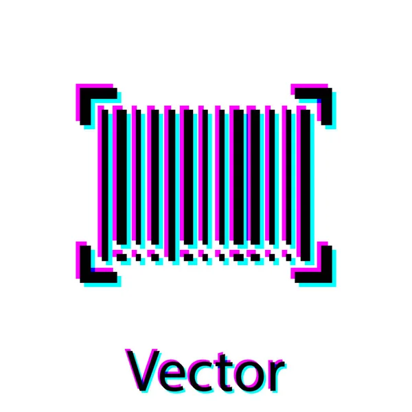 Schwarzes Barcode-Symbol isoliert auf weißem Hintergrund. Vektorillustration — Stockvektor