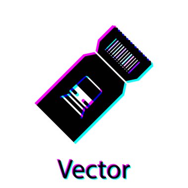 Siyah Tren bilet simgesi beyaz arka plan üzerinde izole. Demiryolu ile seyahat. Vektör İllüstrasyonu