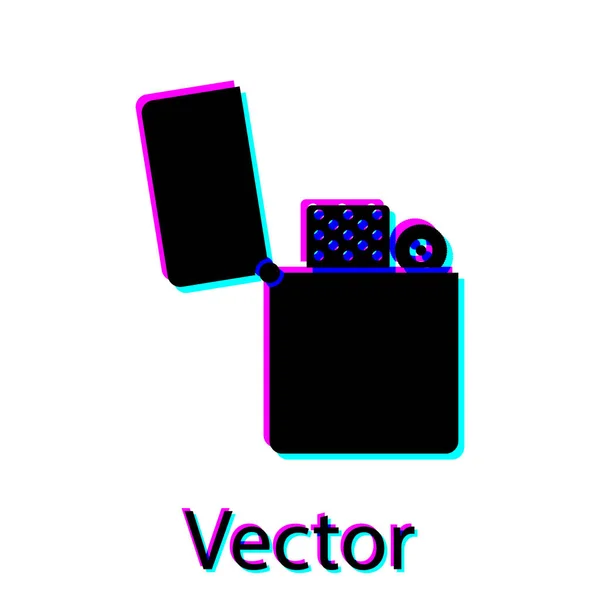 Icono Black Lighter aislado sobre fondo blanco. Ilustración vectorial — Vector de stock