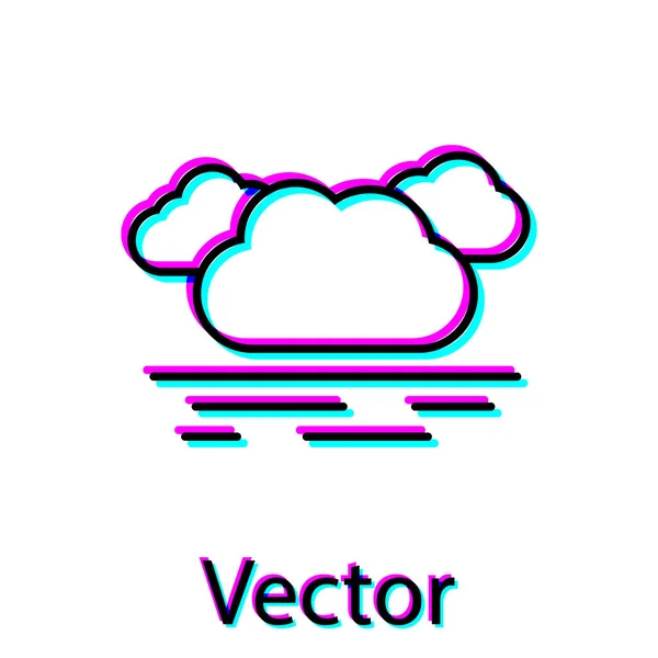 Schwarzes Wolkensymbol isoliert auf weißem Hintergrund. Vektorillustration — Stockvektor
