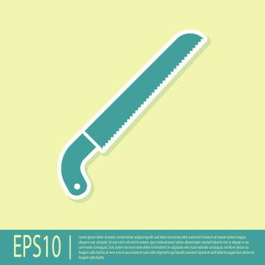 Yeşil Bahçe sarı arka planda izole simgesi gördüm. Vektör İllüstrasyonu