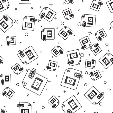 Siyah satır Mp4 dosya belgesi. Beyaz arka plan üzerinde izole mp4 düğme simgesi indirin. Mp4 dosya sembolü. Vektör İllüstrasyonu